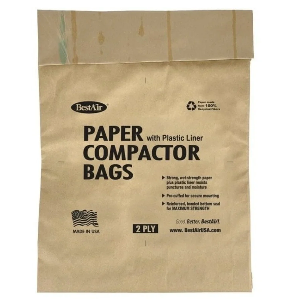16 Pre-Cuffed Heavy-Duty Paper Trash Compactor Bags for Whirlpool GE & more!